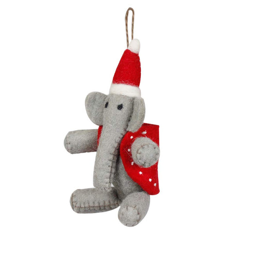 Generic Felted Elephant Ganesh Handmade DIY Hanging Needle Felted Biodegradable Toys