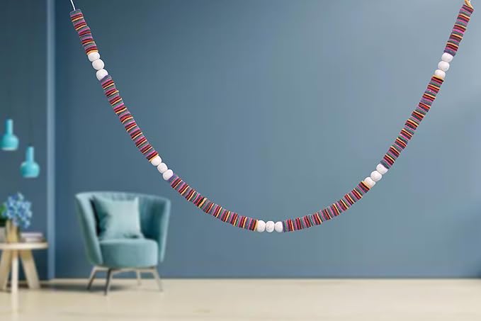 Wool Felt Garland Handmade 6.5 Feet Long Garlands for Wall Christmas Tree Decoration (Style 5)
