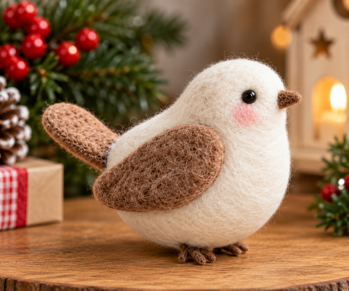 Handmade Felt Bird – 5 Inch Cute Wool Felt Bird Decoration for Home & Gifting