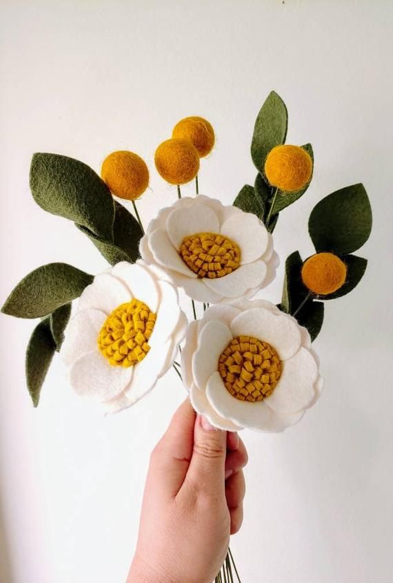 Felt Flowers, Felt Flowers Bouquet, Get Well Soon Gift, Gift for Her