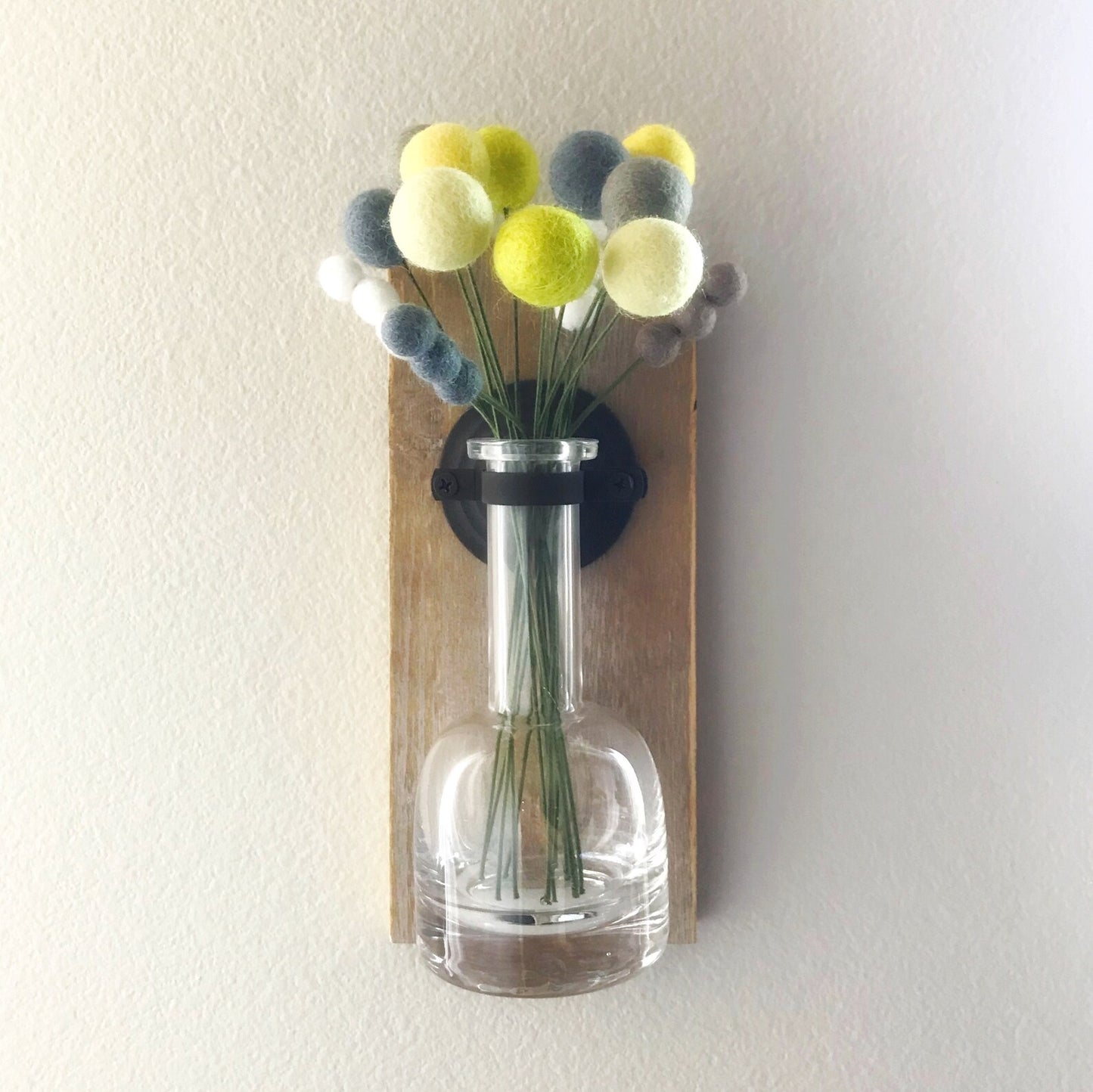 Felt billy balls - Billy buttons - Craspida flowers - Felt flowers - Felt bouquet - Wedding bouquet - Felt decor - Pom Pom bouquet