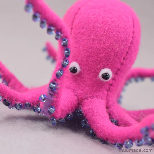 Octopus Sewing Pattern: DIY Unique Gift, Felt Animal Ornament Tutorial
