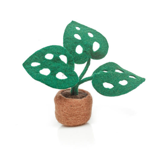 Monstera Deliciosa Standing Plant Handmade Felt Decoration
