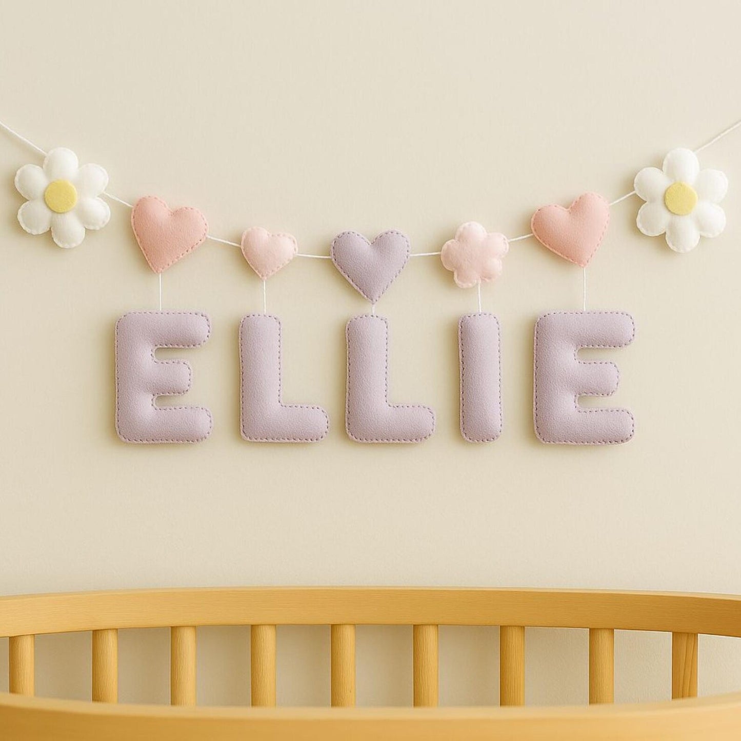 Personalized Felt Name Banner, Nursery Decor