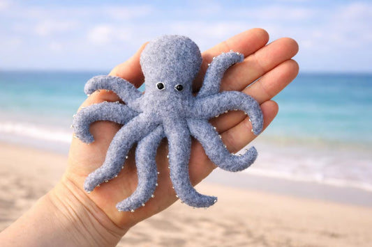 Felt Octopus, sewing pattern PDF SVG, sea creatures, felt Animals, Ocean baby mobile, diy crafts, Felt Toy, felt ornaments, under the sea