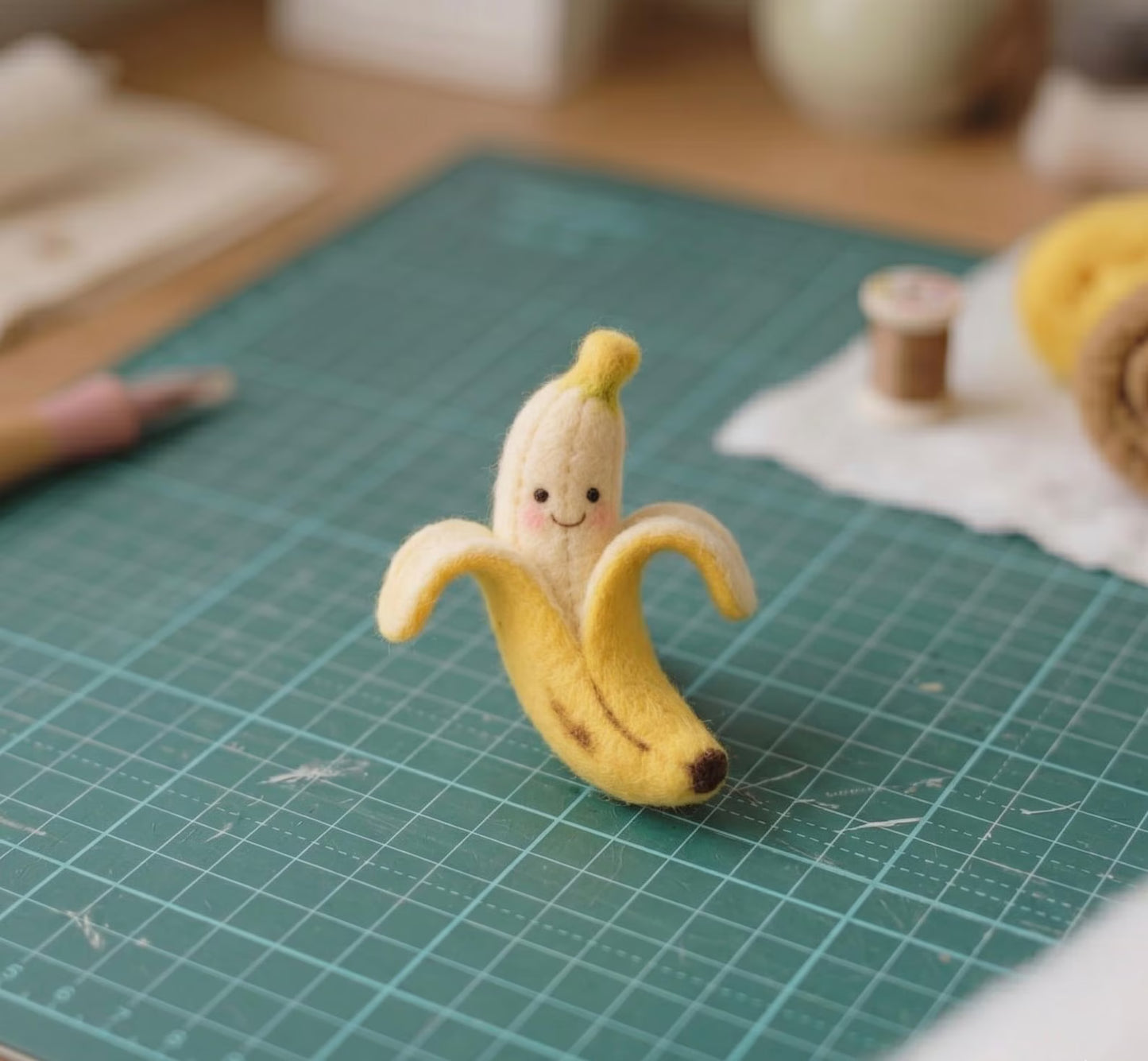 Needle Felted Fruit Desk Buddies