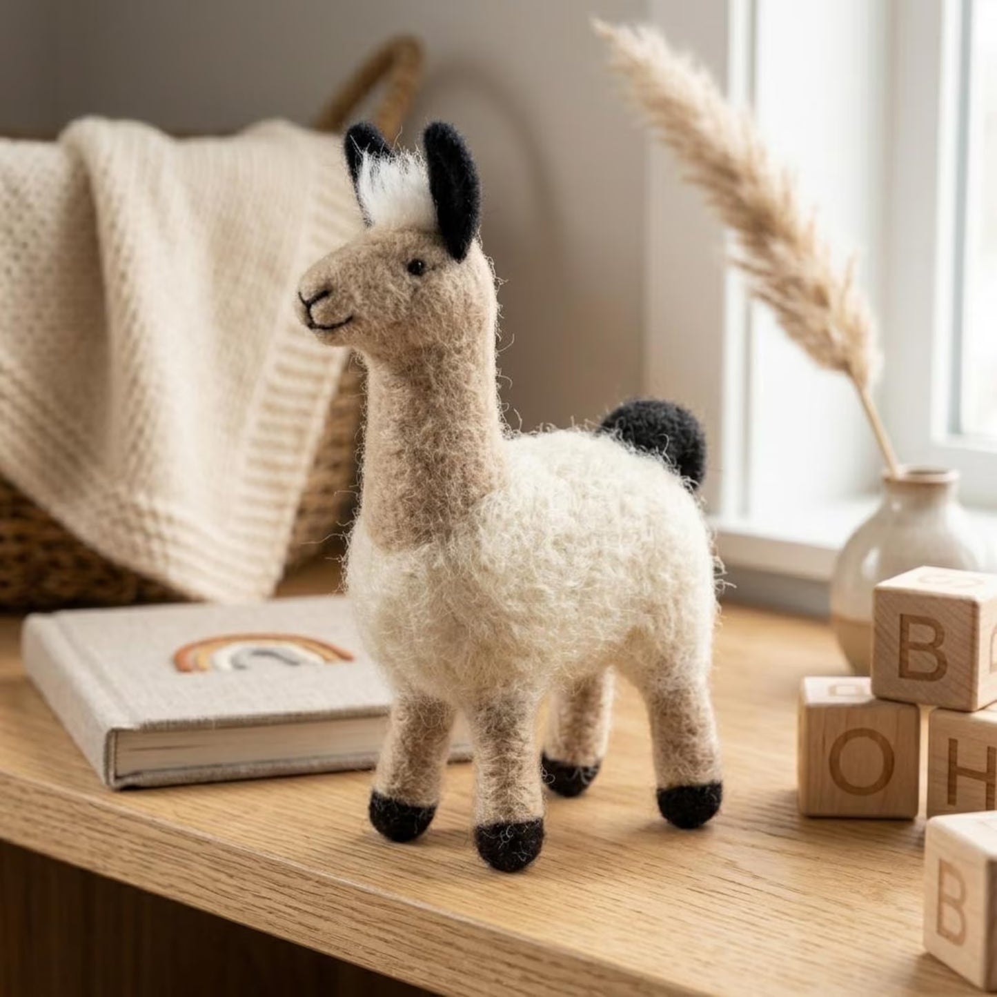 Needle Felting Llama: Llama DIY Craft Set, Wool Hobby