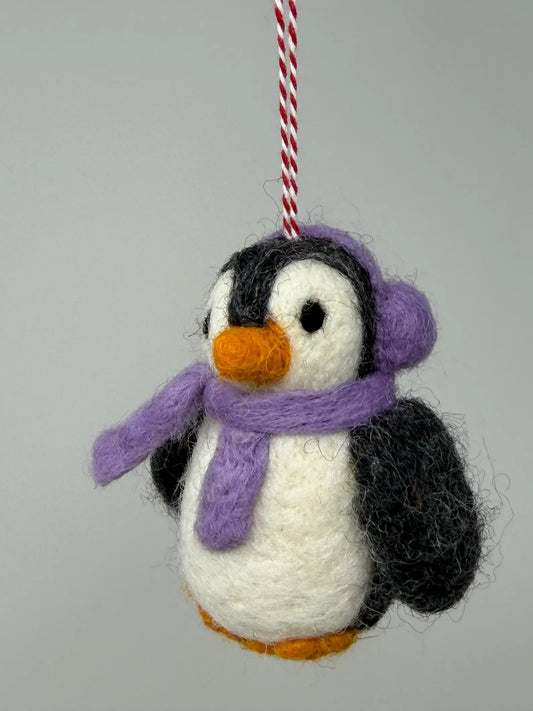 Needle Felted Penguin - Handmade PENGUIN Ornament