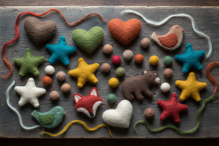 Raw Felt Ornaments