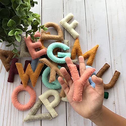Handmade Alphabet Banner ABCD,Felt Numbers Educational Game and Preschool Numbers with Stuffed Soft Cushion for Kids Game