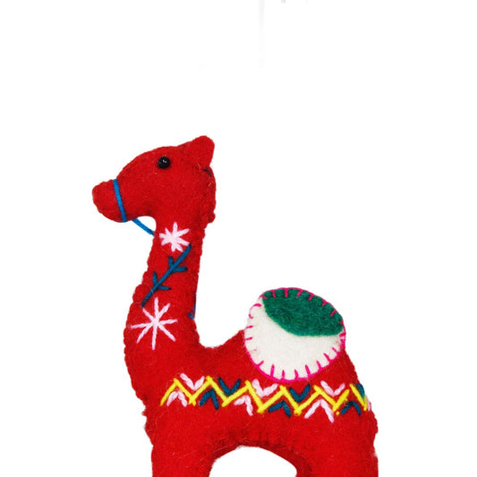 Felted Camel Handmade DIY Hanging Needle Felted Biodegradable Toys 3Pieces