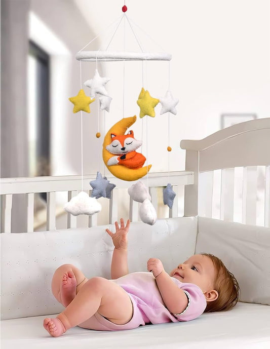 THB Baby Mobile Animal Nursery Decoration Newborn Shower Gift Birthday Gift | Baby Bed Decoration for Boys and Girls Toys Figure Playing Set for Babies |DIY Hanging
