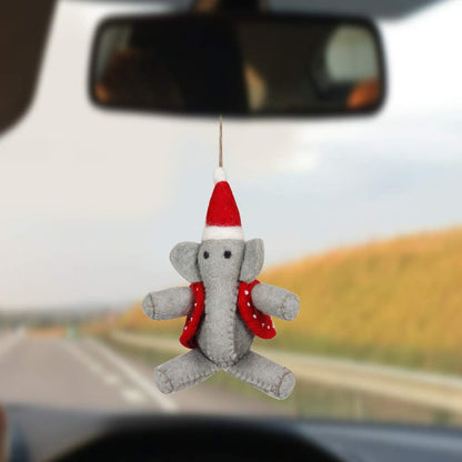 Generic Felted Elephant Ganesh Handmade DIY Hanging Needle Felted Biodegradable Toys