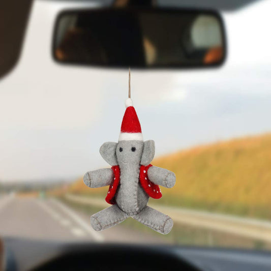 Generic Felted Elephant Ganesh Handmade DIY Hanging Needle Felted Biodegradable Toys