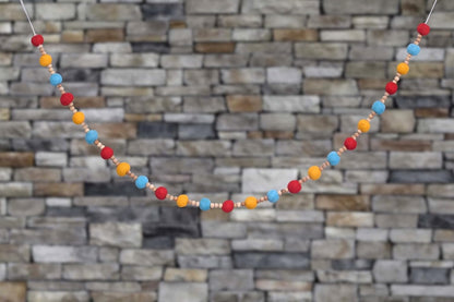 Wool Felt Garland Handmade 6.5 Feet Long Garlands for Wall Christmas Tree Decoration (Style 13)