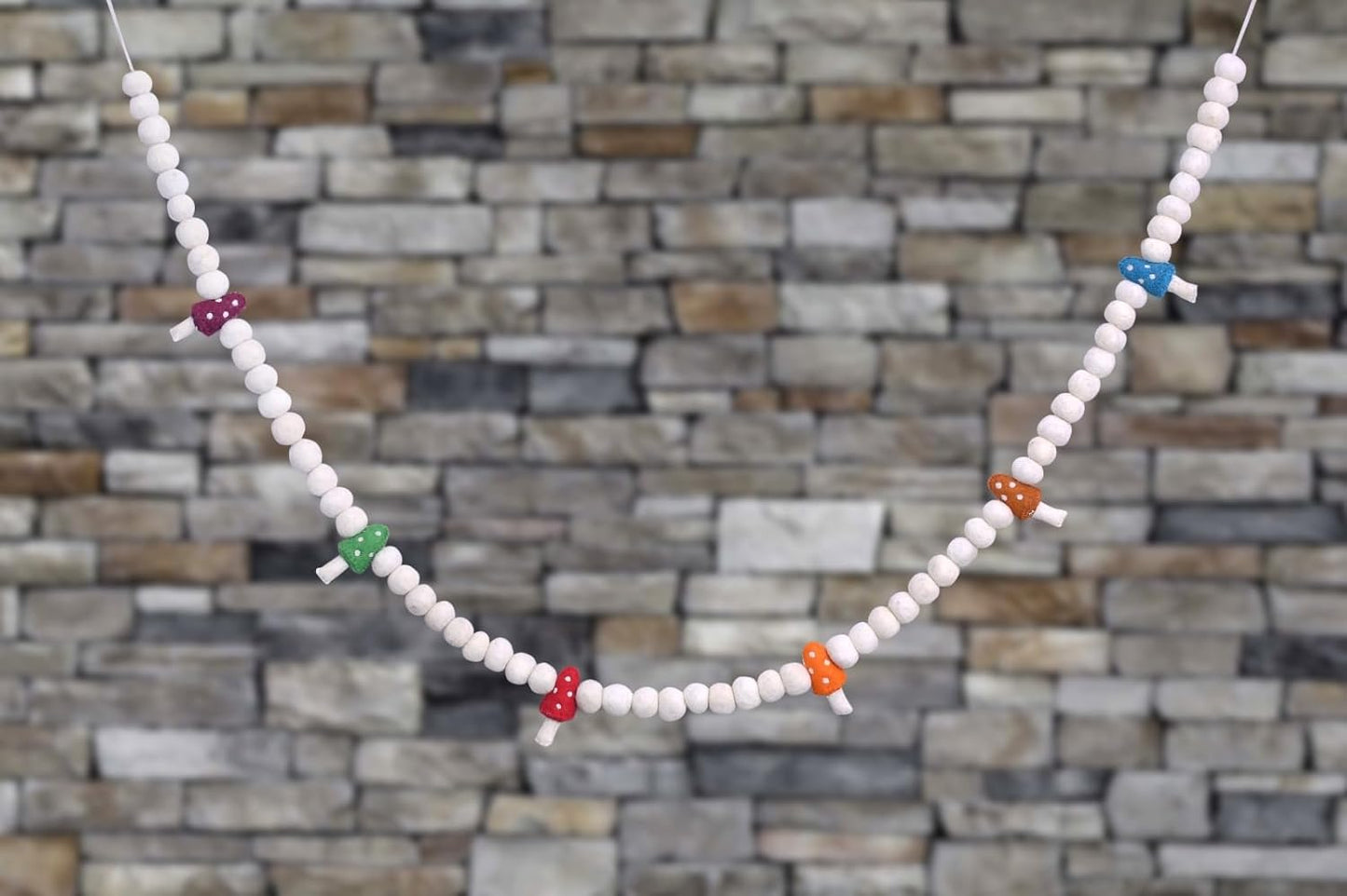 Wool Felt Garland Handmade 6.5 Feet Long Garlands for Wall Christmas Tree Decoration (Style 17)