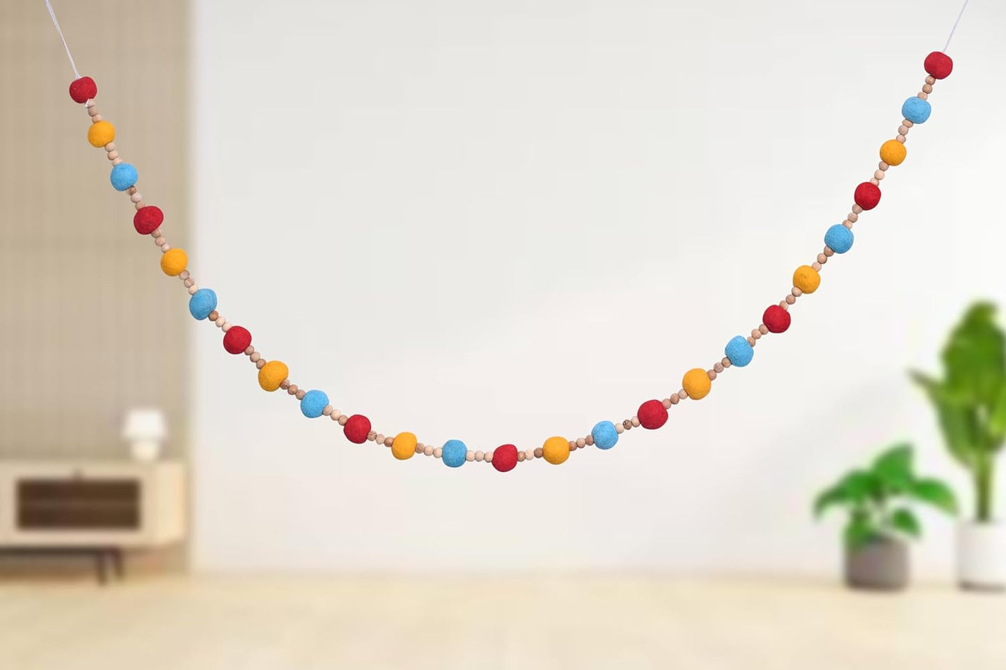 Wool Felt Garland Handmade 6.5 Feet Long Garlands for Wall Christmas Tree Decoration (Style 13)