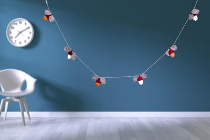 Wool Felt Garland Handmade 6.5 Feet Long Garlands for Wall Christmas Tree Decoration (Style 12)