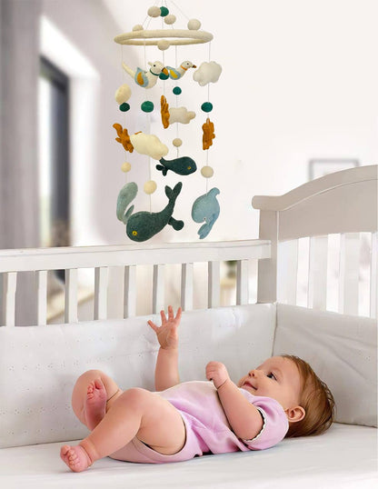 THB Baby Mobile Animal Nursery Decoration Newborn Shower Gift Birthday Gift | Baby Bed Decoration for Boys and Girls Toys Figure Playing Set for Babies |DIY Hanging