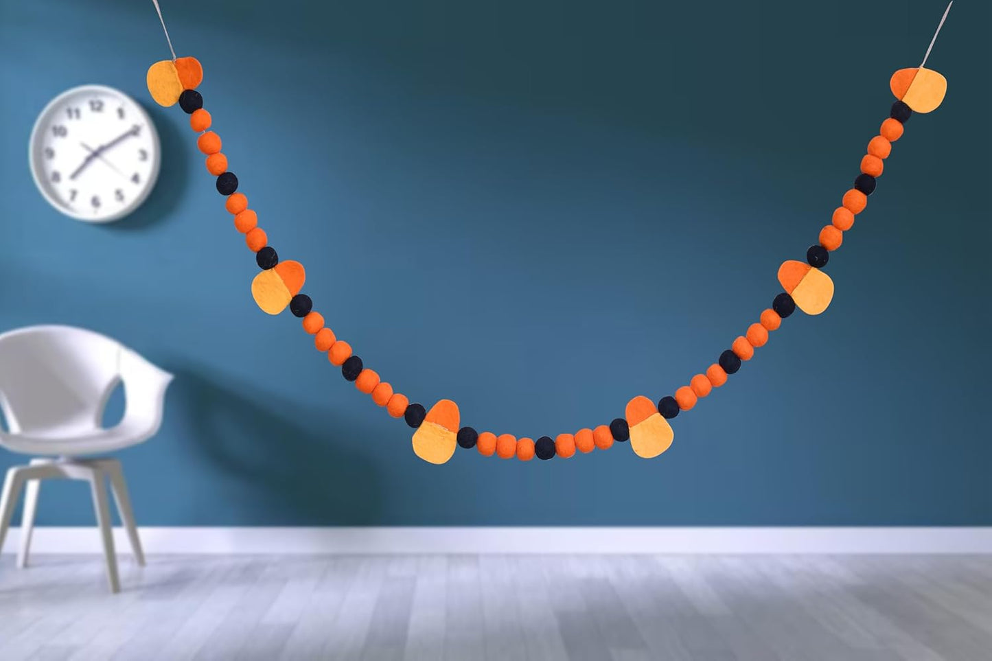 Wool Felt Garland Handmade 6.5 Feet Long Garlands for Wall Christmas Tree Decoration (Style 8)