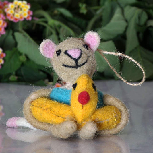 Car Hanging Felted Toys Decoration Rear View Mirror Car Styling Interior Accessories,Home Car Decoration &amp; Porch Decor &amp; Hangings Felted Ornament (Swing Mouse)