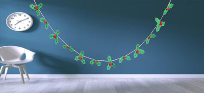 Wool Felt Garland Handmade 6.5 Feet Long Garlands for Wall Christmas Tree Decoration (Style 11)