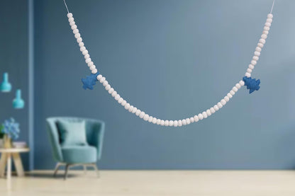 Wool Felt Garland Handmade 6.5 Feet Long Garlands for Wall Christmas Tree Decoration (Style 15)