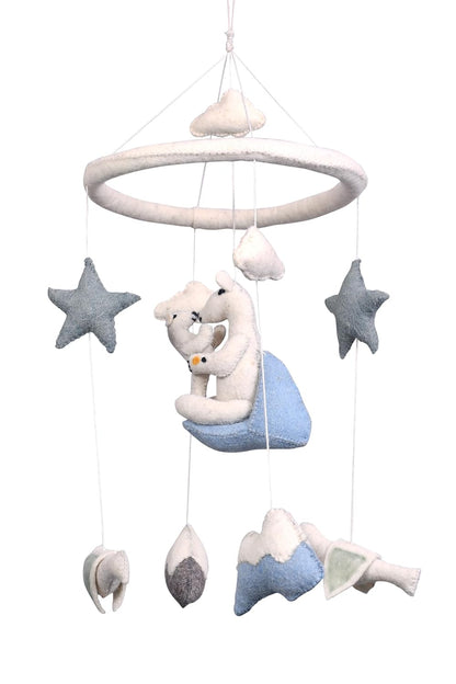 THB Baby Mobile Animal Nursery Decoration Newborn Shower Gift Birthday Gift | Baby Bed Decoration for Boys and Girls Toys Figure Playing Set for Babies |DIY Hanging