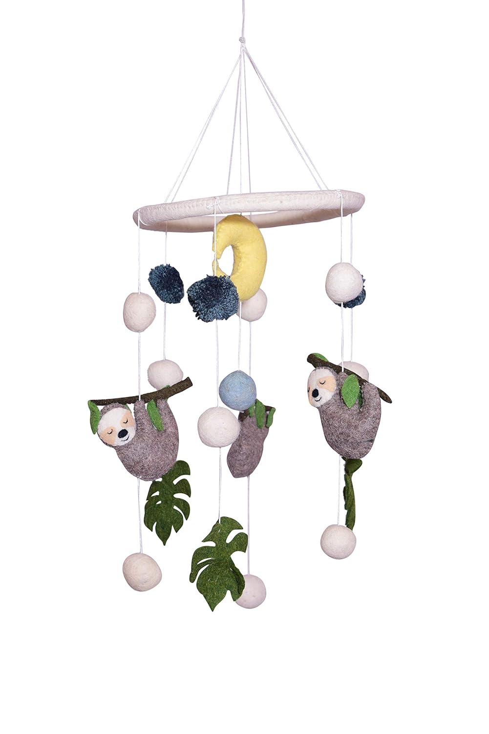 THB Baby Mobile Colobus Monkey Safari Animal Nursery Decoration Newborn Shower Gift Birthday Gift | Baby Bed Decoration for Boys and Girls Toys Figure Playing Set for Babies | DIY Hanging