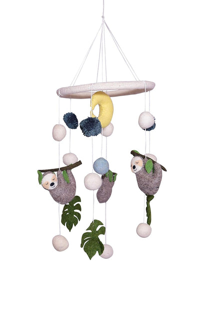 THB Baby Mobile Colobus Monkey Safari Animal Nursery Decoration Newborn Shower Gift Birthday Gift | Baby Bed Decoration for Boys and Girls Toys Figure Playing Set for Babies | DIY Hanging