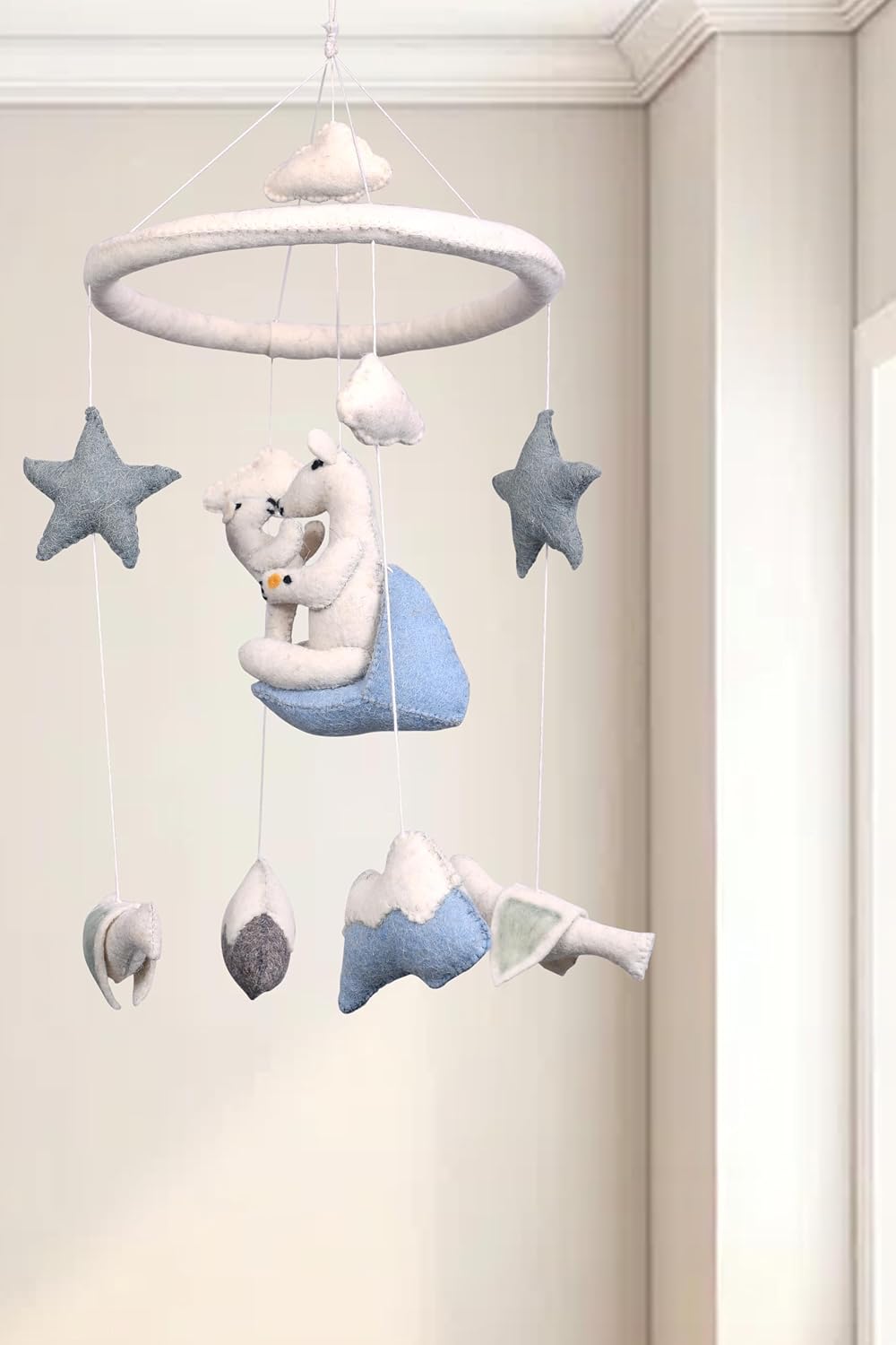 THB Baby Mobile Animal Nursery Decoration Newborn Shower Gift Birthday Gift | Baby Bed Decoration for Boys and Girls Toys Figure Playing Set for Babies |DIY Hanging