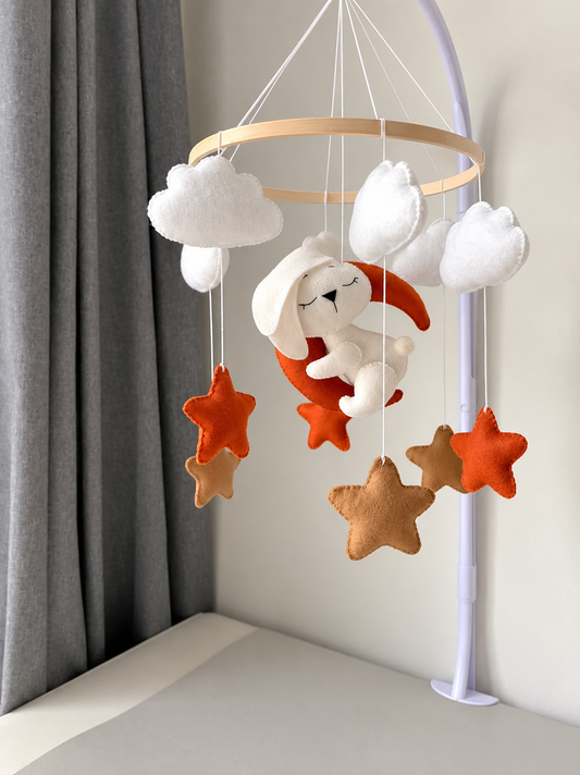 Baby Mobile Hanging Nursery,Gate Decor,Wall Decor,Led Point Decor,Room Decor,Living Room Decor,Wall Hangings Decoration for Baby Boys Girls rabbit