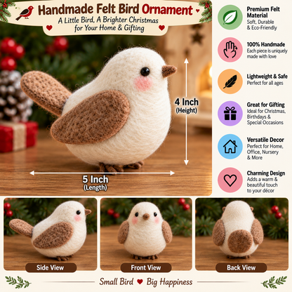 Handmade Felt Bird – 5 Inch Cute Wool Felt Bird Decoration for Home & Gifting