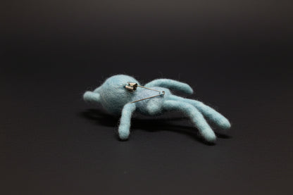 Handmade with Love: Artisan Needle-Felted Bunny Brooch