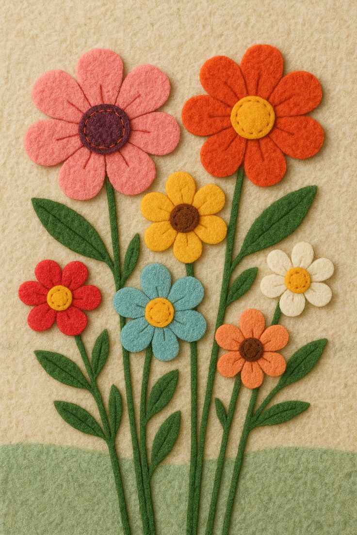 handmade felt wall hanging bring nature indoors size: Approximately 1 x 2 feet