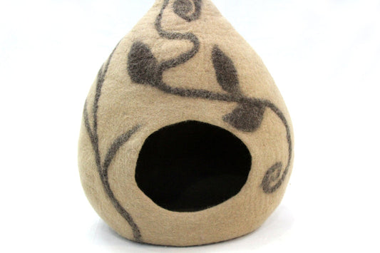 Pet House - Felt Cat Cave - Cave Bed - Wool Cat House - Felted Pet Gifts