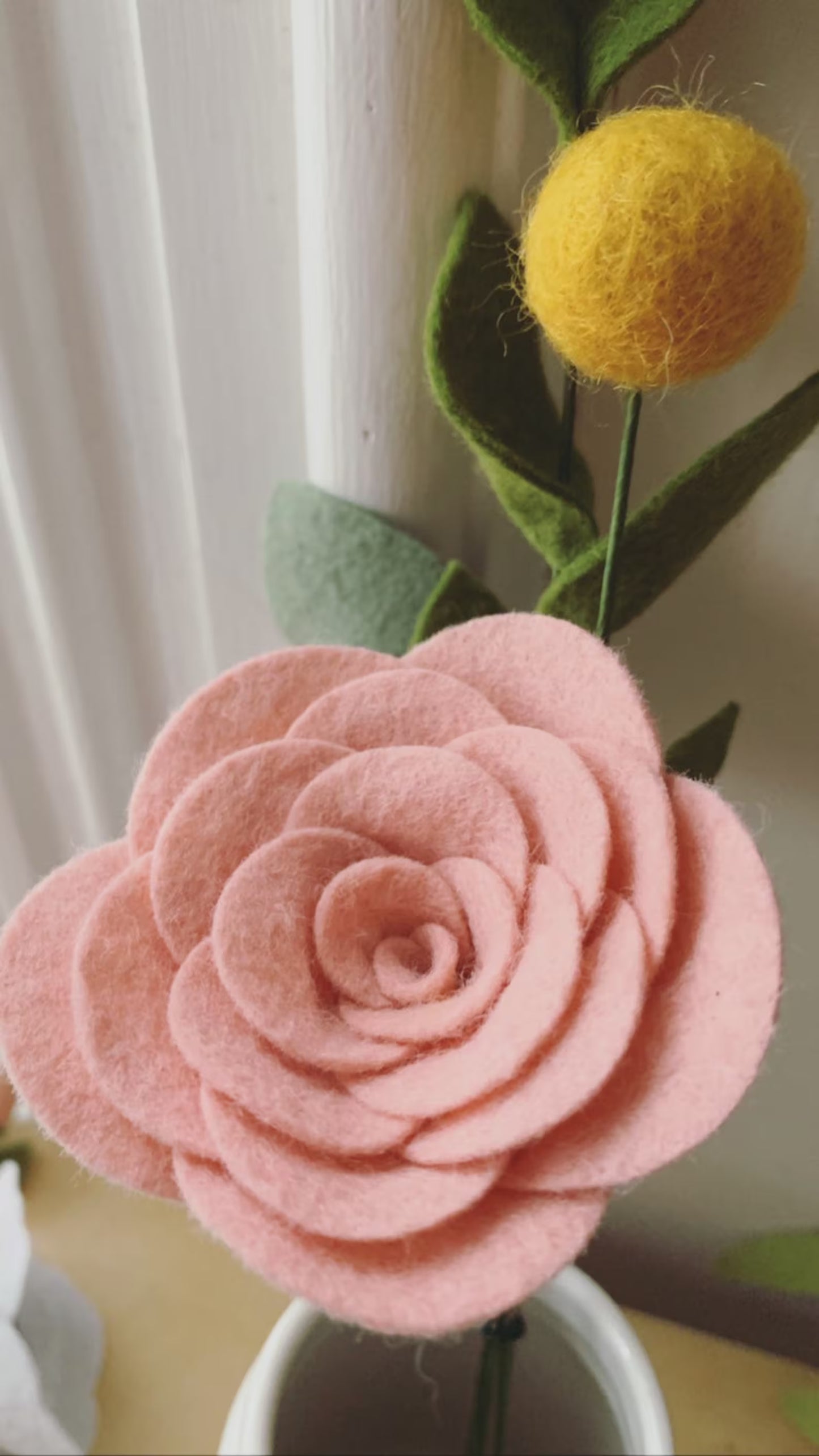 FELT FLOWER BOUQUET No. 007 forever flower bouquet teachers gift housewarming gift office cubicle decor Valentines day Mothers day