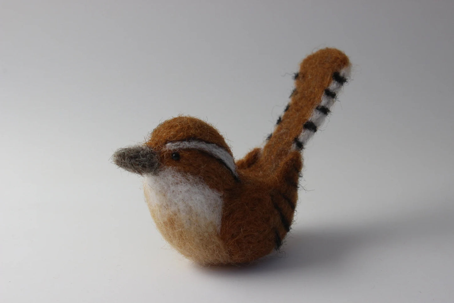 Carolina Wren; Handmade Needle Felted wool bird; needle felted Carolina Wren