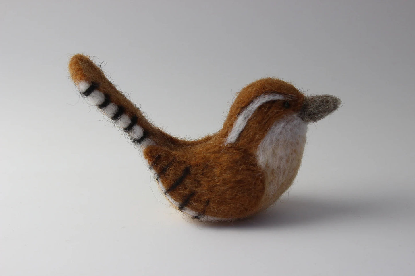Carolina Wren; Handmade Needle Felted wool bird; needle felted Carolina Wren