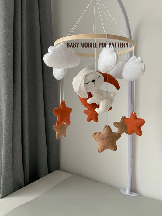 Baby Mobile Hanging Nursery,Gate Decor,Wall Decor,Led Point Decor,Room Decor,Living Room Decor,Wall Hangings Decoration for Baby Boys Girls rabbit