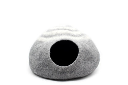 Felt Cat Cave - Cozy Pet Bed For Cats - Handmade Pet Cave -Wool Handmade Cat Cocoon