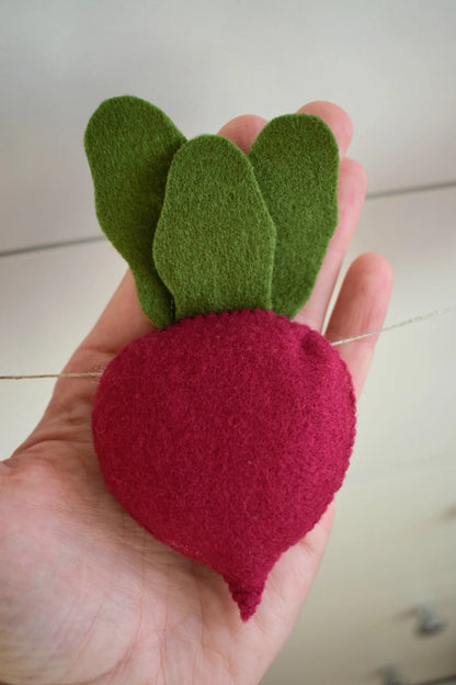 Felt Vegetable Garland: Handmade Veggie Bunting, Nursery Decor