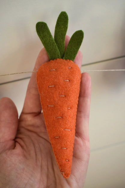 Felt Vegetable Garland: Handmade Veggie Bunting, Nursery Decor