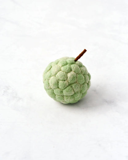 Felt Custard Apple Fruit | Pretend Play Food Toy | Felt Custard Apple for Kitchen Pretend Play