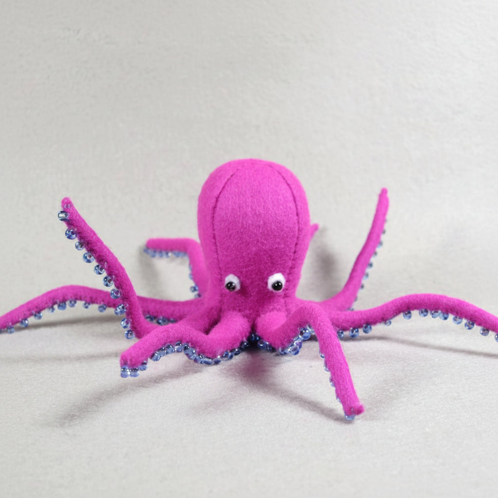 Octopus Sewing Pattern: DIY Unique Gift, Felt Animal Ornament Tutorial