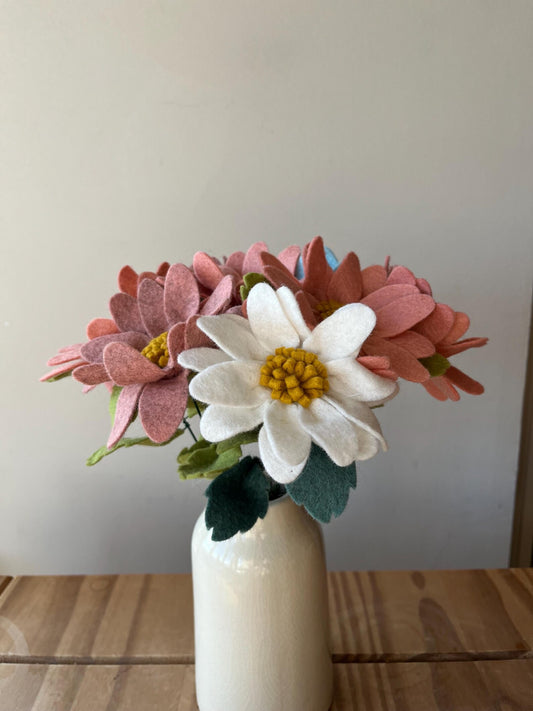 Handmade Felt Daisy - Single Large - Pick Your Own Posy