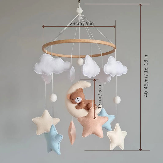 Baby Mobile Hanging Nursery,Gate Decor,Wall Decor,Led Point Decor,Room Decor,Living Room Decor,Wall Hangings Decoration for Baby Boys Girls