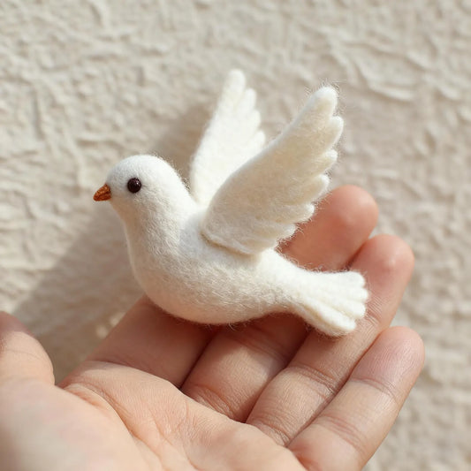 Christmas Bird Felt Ornaments Handmade Wool Felt Bird Christmas Decoration Creative For Christmas Gift, Holiday Home Decor Family