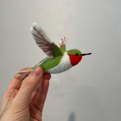 Forest Birds: Natural Wool Needle Felted Bird Ornaments