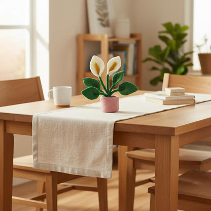 Peace Lilly Standing Plant Handmade Felt Decoration